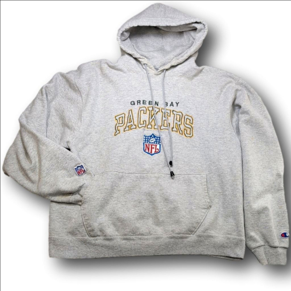 Champion Other - Men's Champion Green Bay Packers Gray Hoodie L